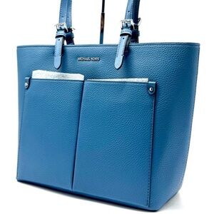 Michael Kors Jet Set Medium Double Pocket Tote Bag Cornflower